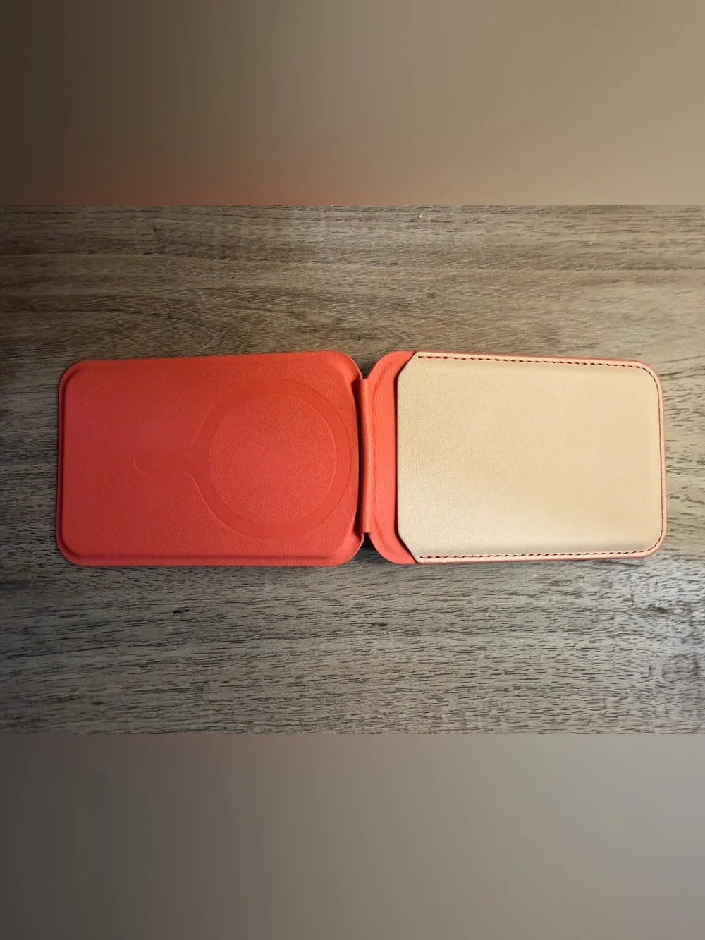 Anker Coral Orange Power Bank, Satechi Magnetic Wallet Stand, and Pop Socket